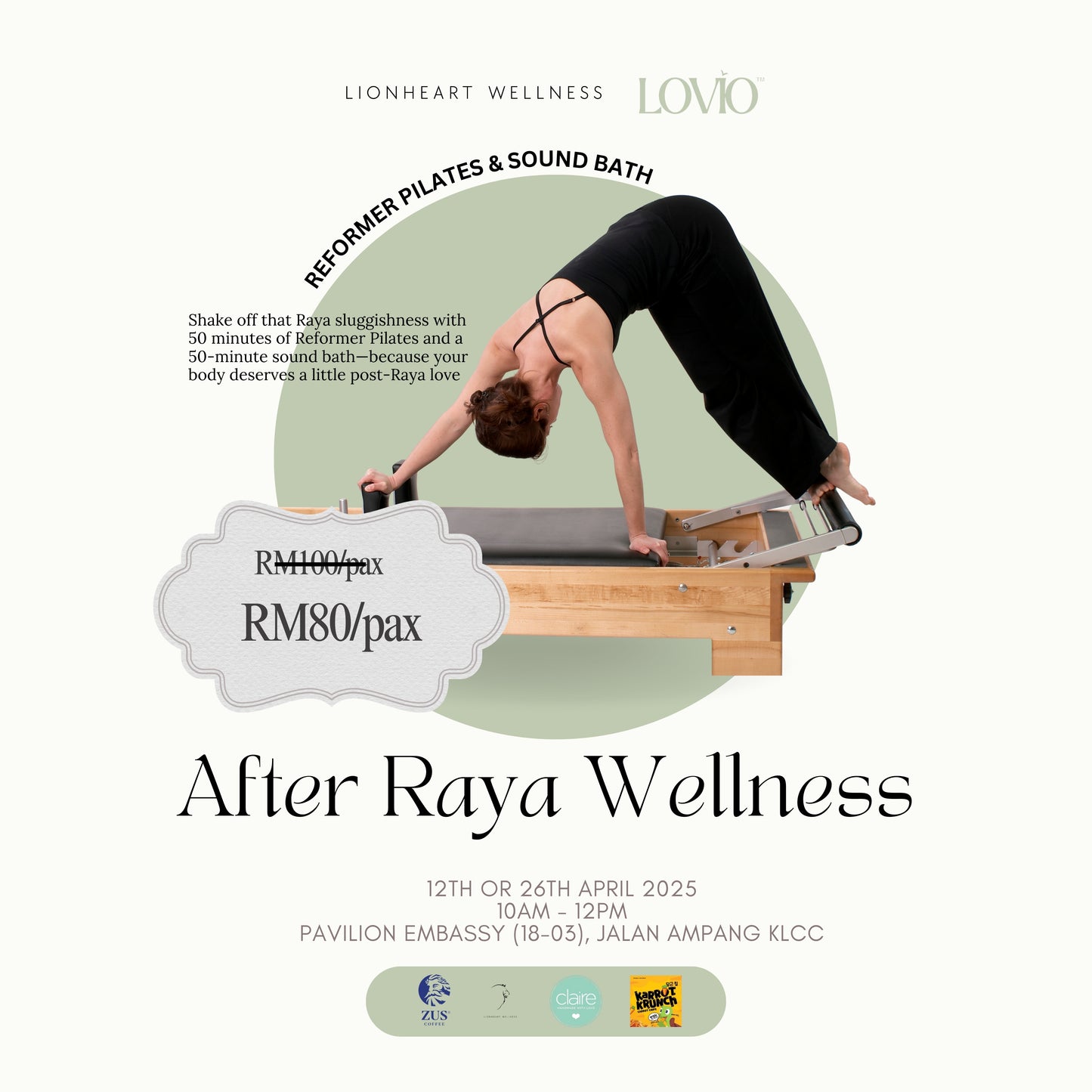After Raya Wellness: Reformer Pilates & Sound Bath with Lovio