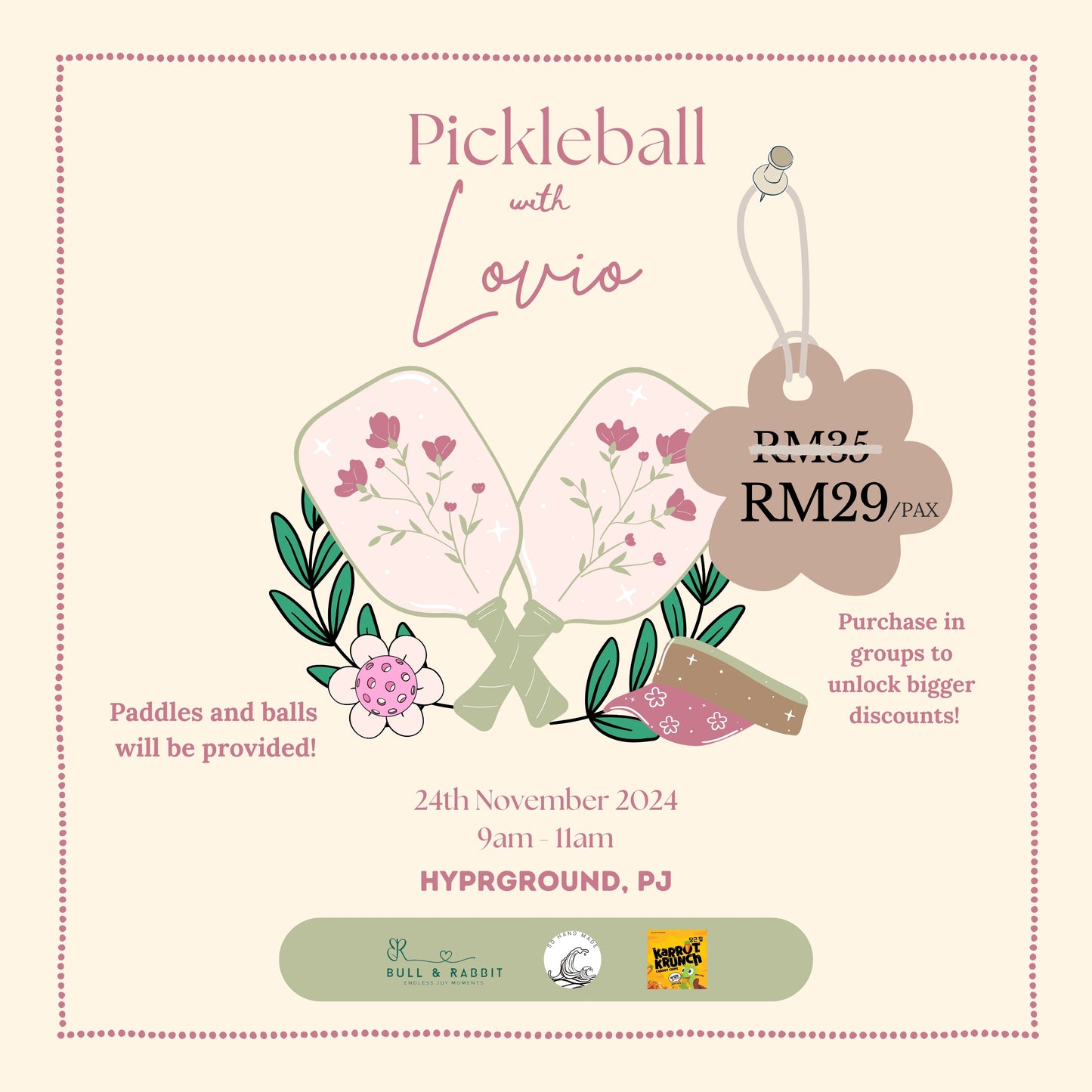 Pickleball with Lovio at HYPRGROUND, PJ