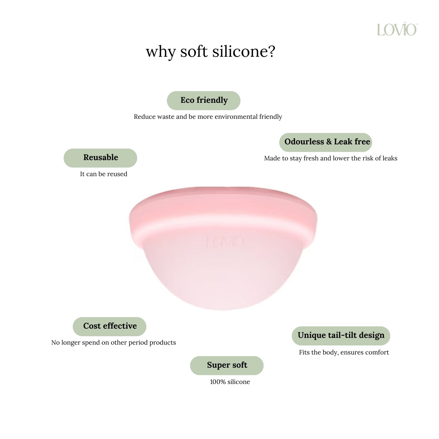 Sensitive Skin Soft Silicone Menstrual Disc & Applicator