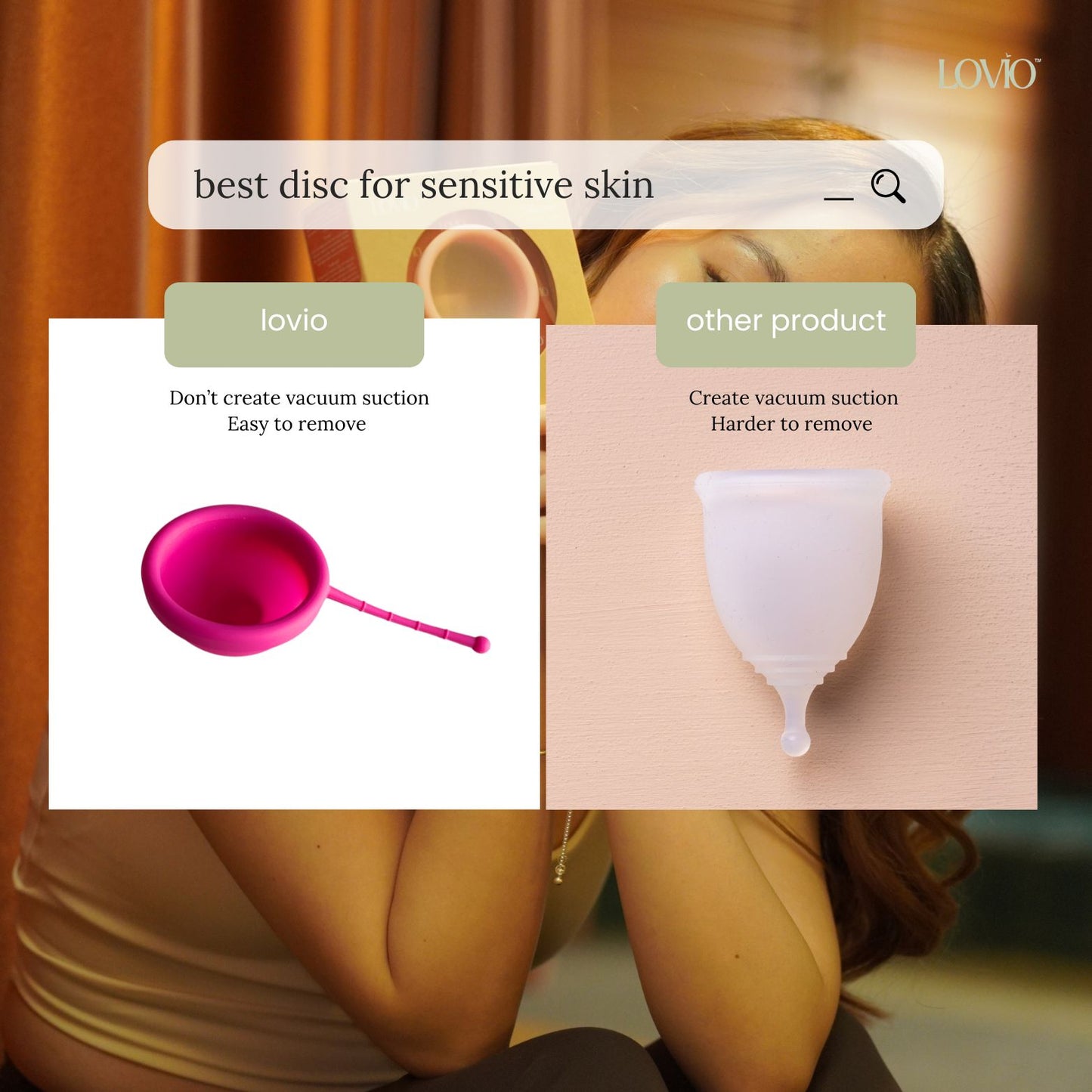Sensitive Skin Soft Silicone Menstrual Disc & Applicator