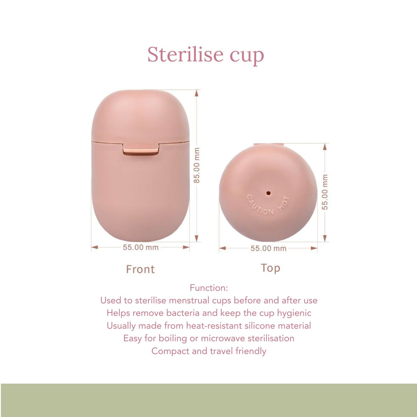 Lovio's sterilise cup and silk pouch set