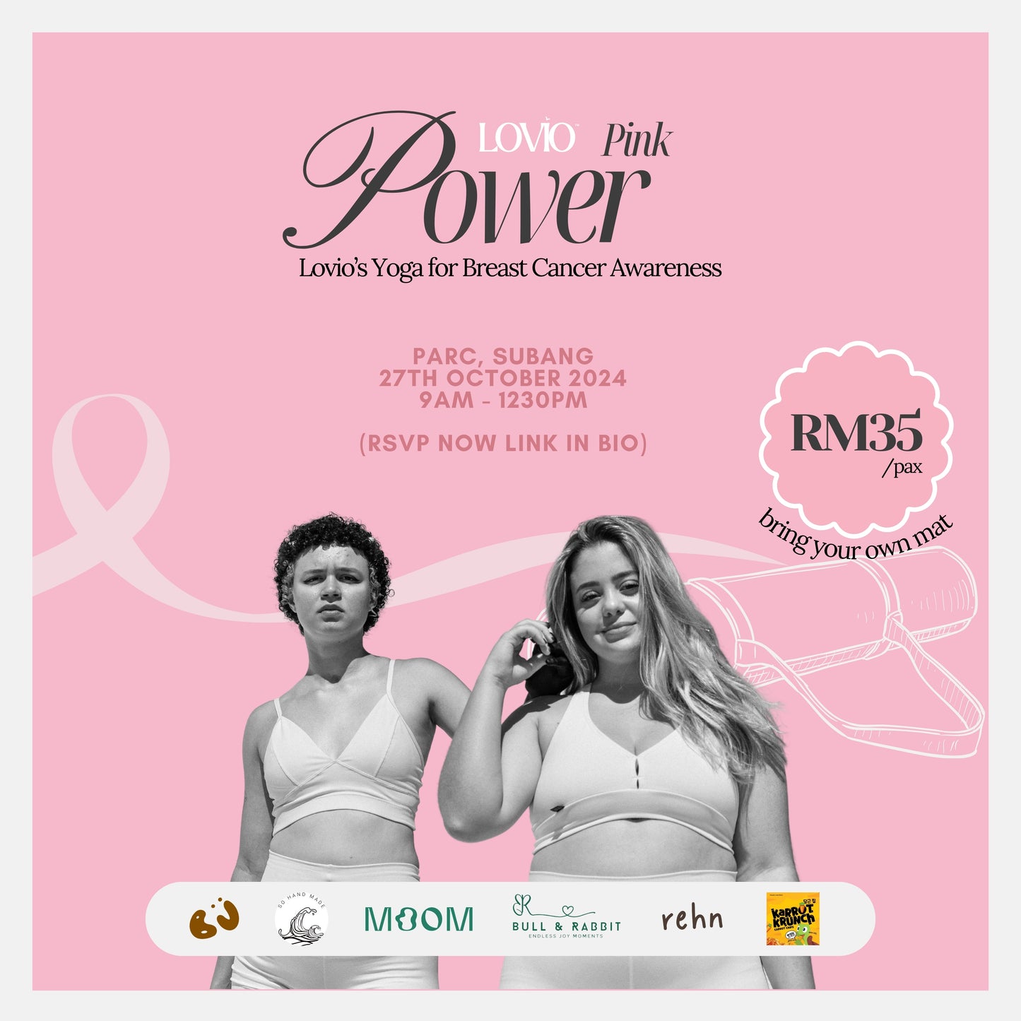 Pink Power: Lovio’s Yoga for Breast Cancer Awareness